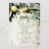 レモングローブ |イモダンロー結婚の式 プログラム (裏面)