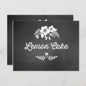 レモンケーキデザートテーブルサインシャルボード ポストカード (正面/裏面)