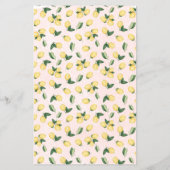 レモンゲットザドレスピンクブライダルシャワーゲームカード チラシ (裏面)