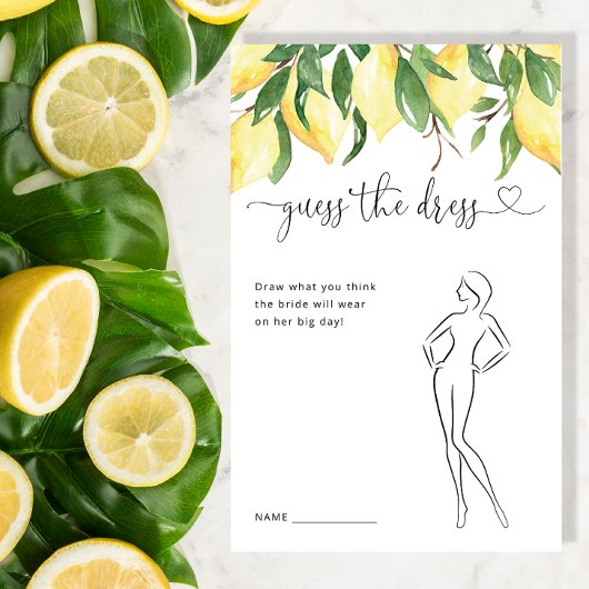 レモンゲットザドレスブライダルシャワーゲーム