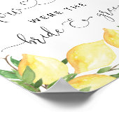 レモンゲームの看板ブライダルシャワー ポスター (角)