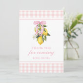 レモンコケット誕生日感謝していユーメッセージカード 招待状 (スタンド正面)