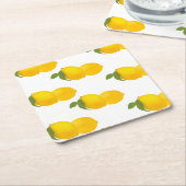 レモンコースター スクエアペーパーコースター (アングル)