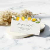 レモンサマーおむつラッフルチケットベビーシャワー エンクロージャーカード