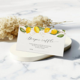 レモンサマーおむつラッフルチケットベビーシャワー エンクロージャーカード