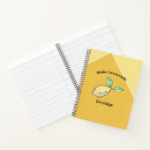 レモンサマーイエロー名モダンかわいい名前を追加おもしろい ノートブック (内部)