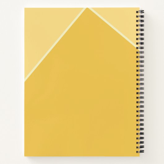 レモンサマーイエロー名モダンかわいい名前を追加おもしろい ノートブック (裏面)