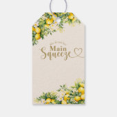 レモンサマーエレガントモダンブライダルシャワー ギフトタグ (裏面)