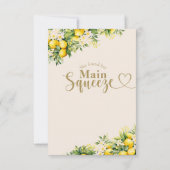 レモンサマーエレガントモダンブライダルシャワー サンキューカード (裏面)