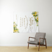 レモンサマーエレガントモダンブライダルシャワー タペストリー (インサイチュ(横))