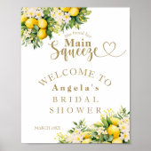 レモンサマーエレガントモダンブライダルシャワー ポスター (正面)