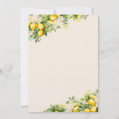 レモンサマーエレガントモダンブライダルシャワー 招待状 (裏面)