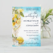 レモンサマーカクテルイタリアデスティネーションウェディング 招待状 (スタンド正面)