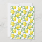 レモンサマーガーデンフレッシュシックボタニカル結婚ズ セーブザデート (裏面)