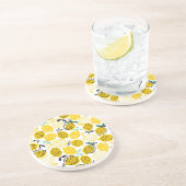 レモンサマーデザインヴィンテージイラストレーション コースター (側面)