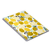 レモンサマーデザインヴィンテージイラストレーション ノートブック (右側)