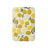 レモンサマーデザインヴィンテージイラストレーション バスマット (正面縦)