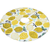 レモンサマーデザインヴィンテージイラストレーション ブラッシュドポリエステルツリースカート (アングル)