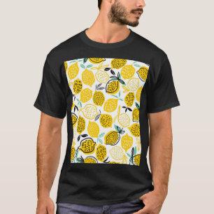 レモンサマーデザインヴィンテージイラストレーション Tシャツ
