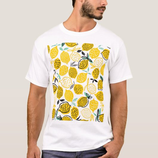 レモンサマーデザインヴィンテージイラストレーション Tシャツ (正面)