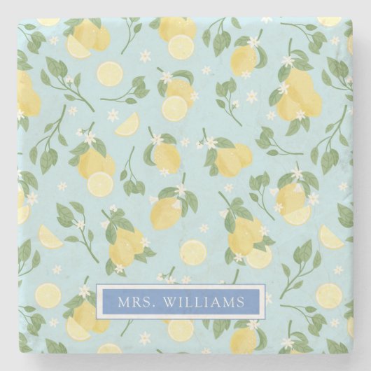 レモンサマーフルーツパーソナライズされたストーンコースター ストーンコースター (正面)
