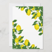 レモンサマーモダンイエロー結婚ズ 招待状 (裏面)