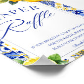 レモンサマー地中海のシトラスおむつラッフル ポスター (角)