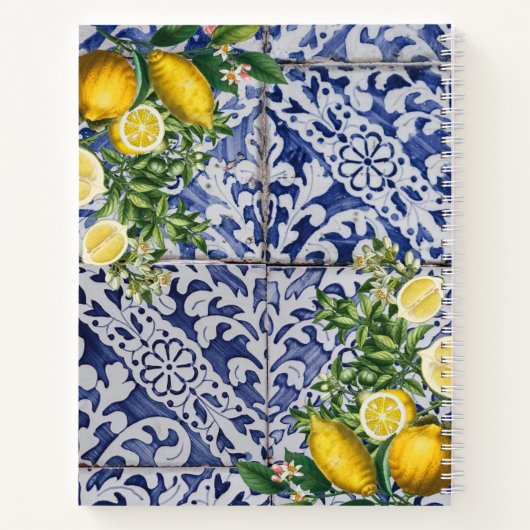 レモンサマー地中海のポルトガルタイルレシピ ノートブック (裏面)