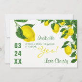 レモンサマー私のメイド・オブ・オーナー（花嫁付き添い人） 招待状 (裏面)