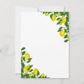 レモンサマー |ブライダルシャワー招待状 招待状 (裏面)