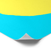 レモンサンイエローサークルアート ポスター (角)