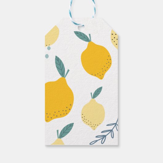 レモンサンキューユーメッセージカード ギフトタグ (裏面)