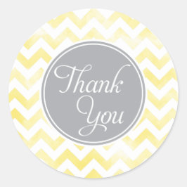 レモンシェブロンありがとうシール，ラウンド ラウンドシール