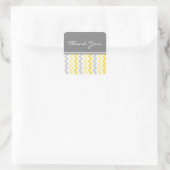 レモンシェブロンサンキュー結婚の封筒用シール スクエアシール (バッグ)