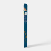 レモンシックモノグラムターコイズ iPhone 15ケース (左側面)