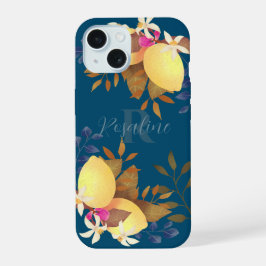 レモンシックモノグラムターコイズ iPhone 15ケース