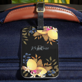 レモンシックモノグラムブラック ラゲッジタグ