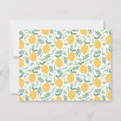 レモンシッモダンツフルーツサマー春イエロー ノートカード (裏面)