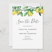 レモンシッ結婚ツフラットザデイトカード セーブザデート (正面)