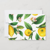 レモンシトラスありがとう夏の赤ちゃんシャワー サンキューカード (裏面)