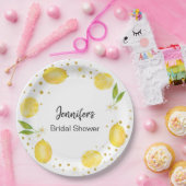 レモンシトラスと金ゴールド ペーパープレート (パーティー)