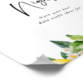 レモンシトラスのブライダルシャワー日付ジャールゲーム ポスター (角)