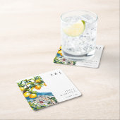 レモンシトラスアマルフィイタリアンコースト結婚ーズ スクエアペーパーコースター (インサイチュ)