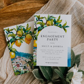 レモンシトラスアマルフィコーストエンゲージメントパーティー 招待状