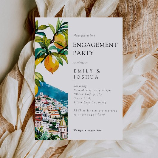 レモンシトラスアマルフィコースト婚約パーティ 招待状