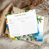 レモンシトラスアマルフィブライダルシャワーレシピカード