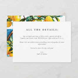 レモンシトラスアマルフィ結婚コースト エンクロージャーカード