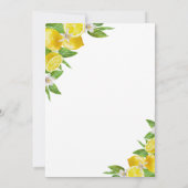 レモンシトラスイエローウォーター結婚カラー 招待状 (裏面)