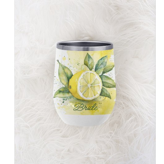 レモンシトラスイエローフルーツウォーターかわいらしカラーブライド