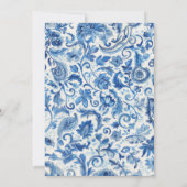 レモンシトラスイタリアンブルーブライダルシャワー 招待状 (裏面)